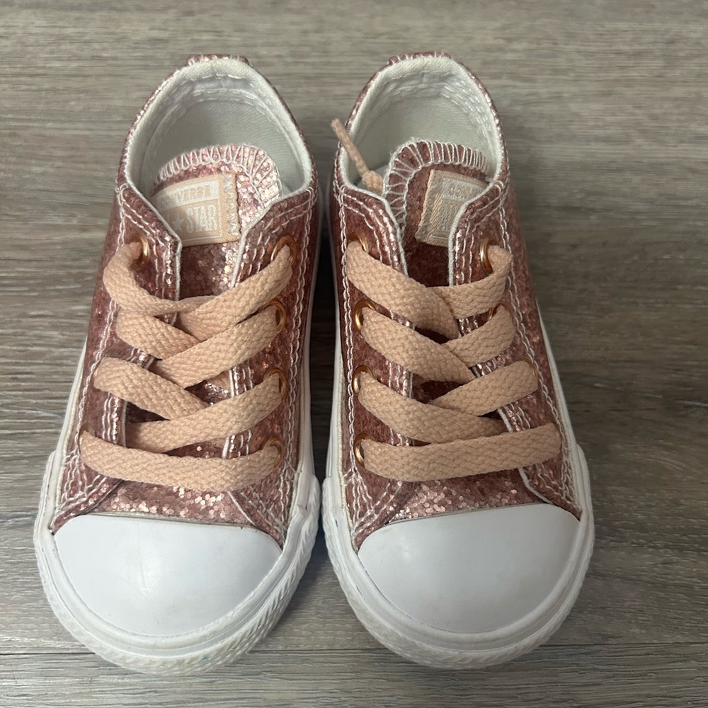 Converse Pink Glitter Sneakers - size 5